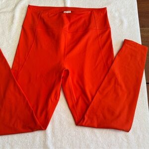 girlfriend collective Bright Orange High-Rise Leggings. Excellent condition.